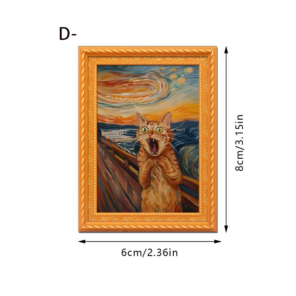 🐱Cute Cat Refrigerator Magnets – Adorable Bamboo Cat Decor for Home & Office ✨