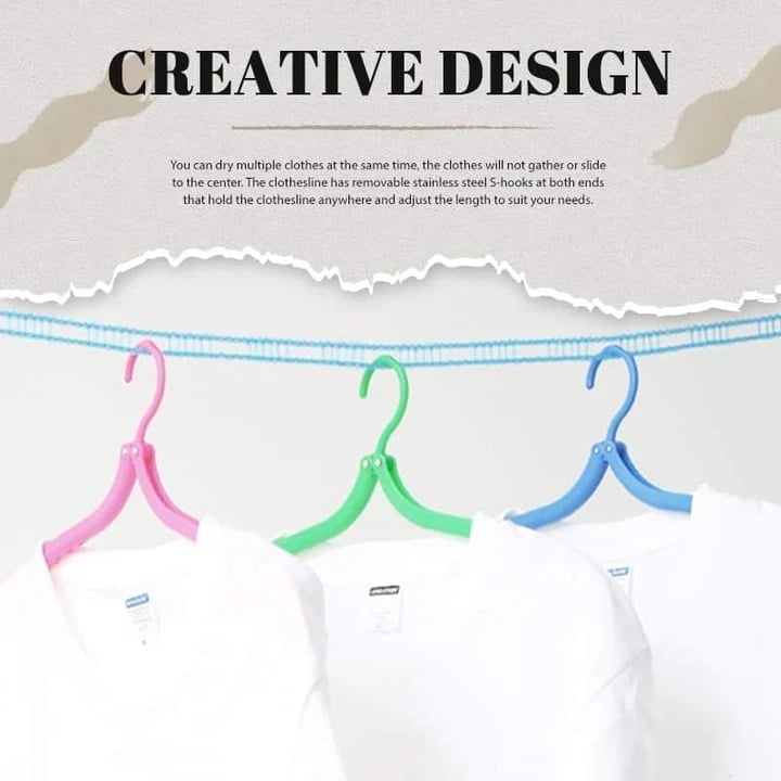 Windproof Non-Slip Clothesline(32 ft)