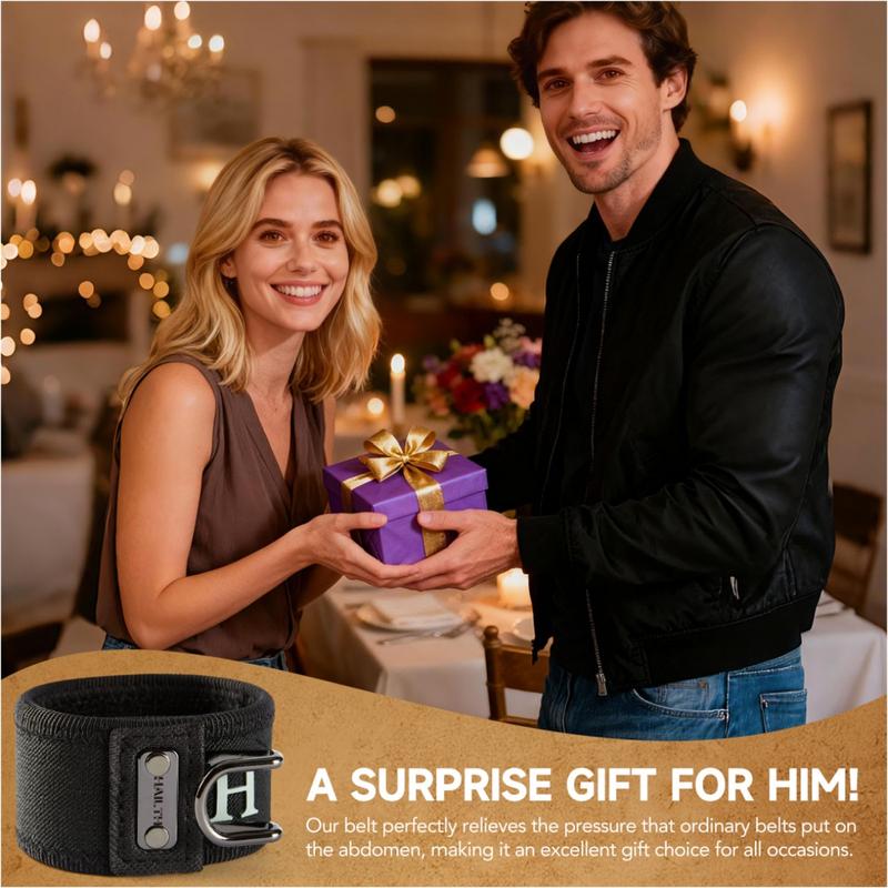 Tactical Metal Hook Elastic Belt (Unisex) - Patented No - Buckle Invisible Design | Soft Adjustable Side