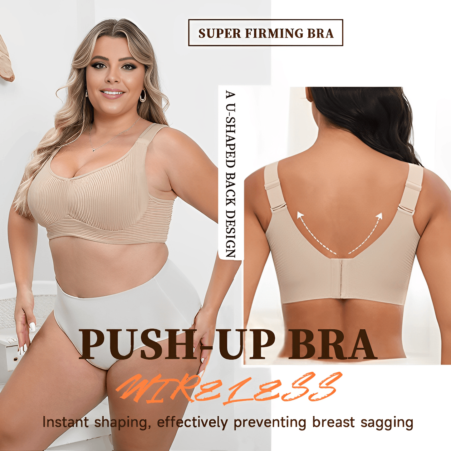 🎁Buy 1 Get 3 Packs🔥Super Firming Wire-Free Push Up Bra All-Day Comfort No More Sagging