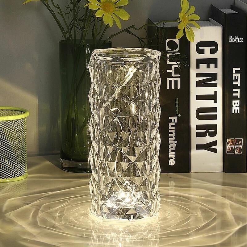 ✨16 Colors Rose Rays Crystal Diamond Table Lamp