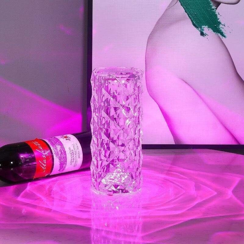 ✨16 Colors Rose Rays Crystal Diamond Table Lamp