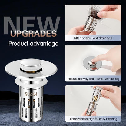 Bathroom Sink Universal Multi-Purpose Drain Strainer
