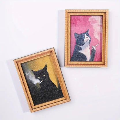 🐱Cute Cat Refrigerator Magnets – Adorable Bamboo Cat Decor for Home & Office ✨