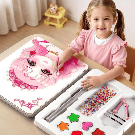 Top Christmas Gift 2025 🎅 JSR Special Diamond Painting & Princess Book Makeup Craft Kits Foil Art Books Set Play on Paper