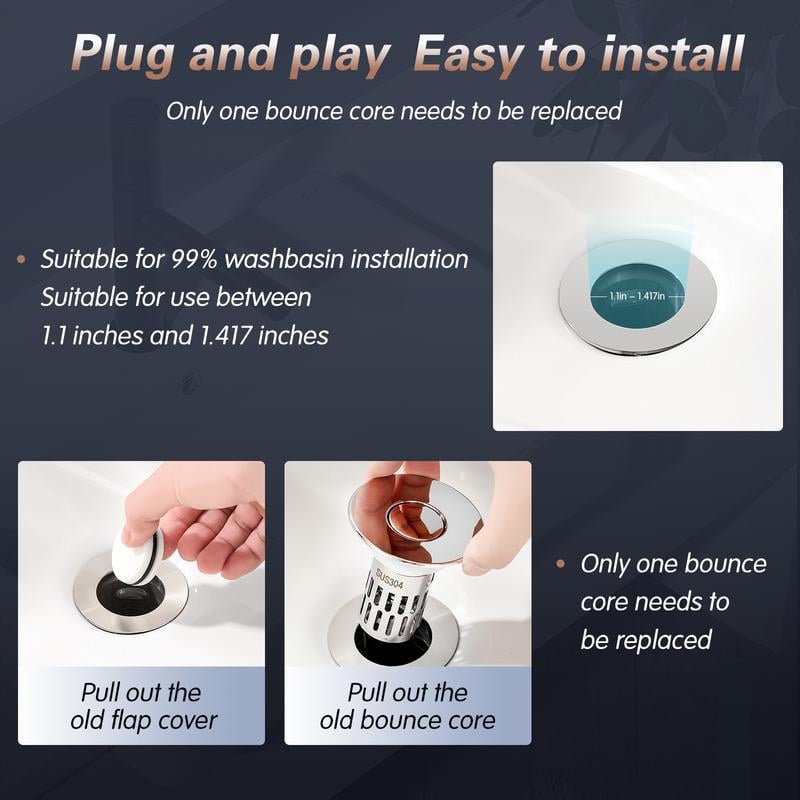 Bathroom Sink Universal Multi-Purpose Drain Strainer