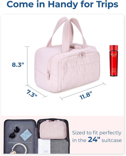 ✨ Large Capacity | Wide-Open Travel Cosmetic Bag 💄