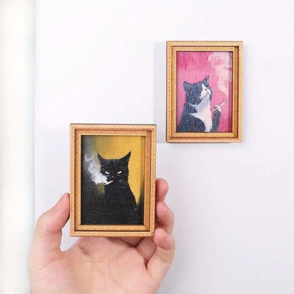 🐱Cute Cat Refrigerator Magnets – Adorable Bamboo Cat Decor for Home & Office ✨