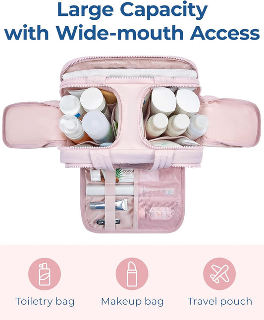 ✨ Large Capacity | Wide-Open Travel Cosmetic Bag 💄