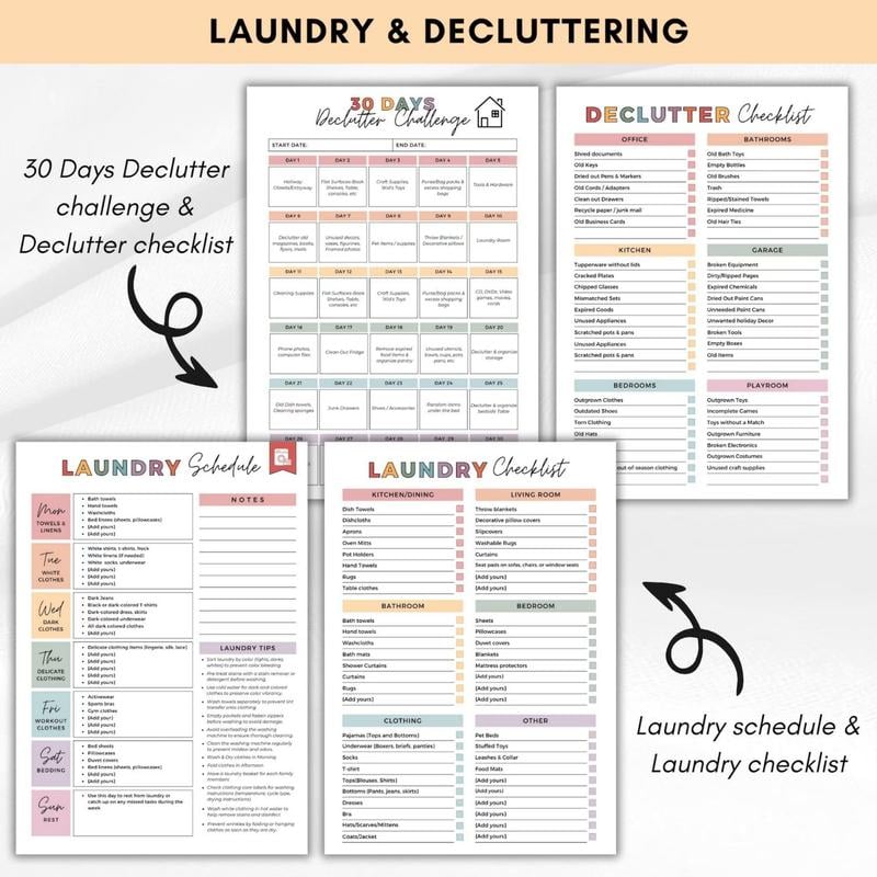 📚ADHD Cleaning Planner Bundle